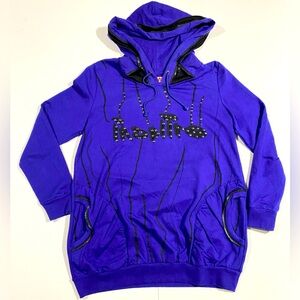 VIP Very Important Pieces Women's Full Zip Sweatshirt Hoodie Size Medium